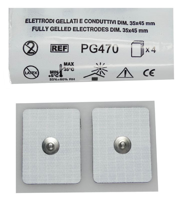 Adhesive electrodes (small) 45x35 mm Klebeelektroden 45 x 34 Millimeter