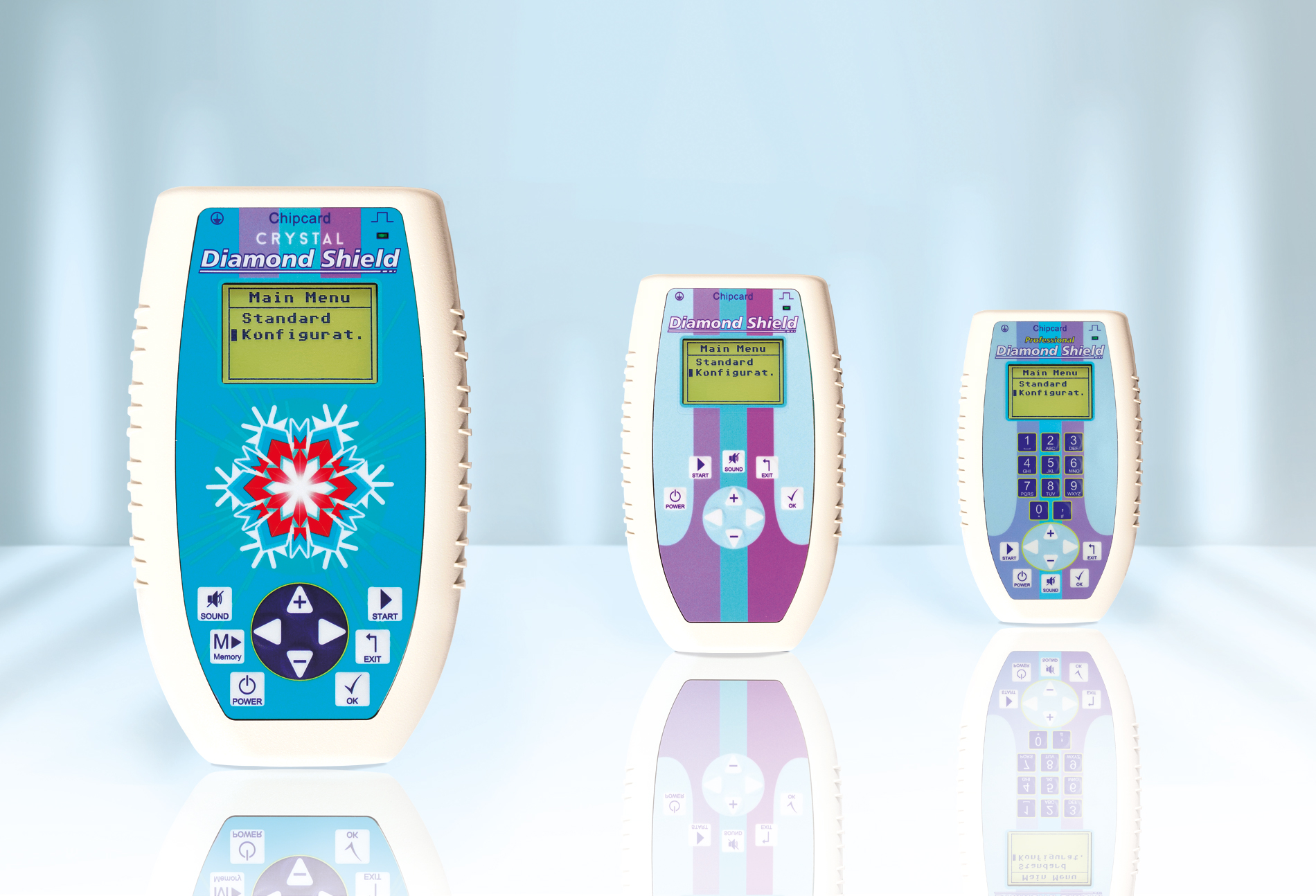 Die drei Diamond Shield Zapper Modelle Die drei Diamond Shield Zapper Modelle